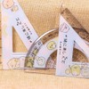 UNTERING 4pcs/Set Kawaii Cartoon Straight Triangle Ruler Protractor Drafting Drawing
