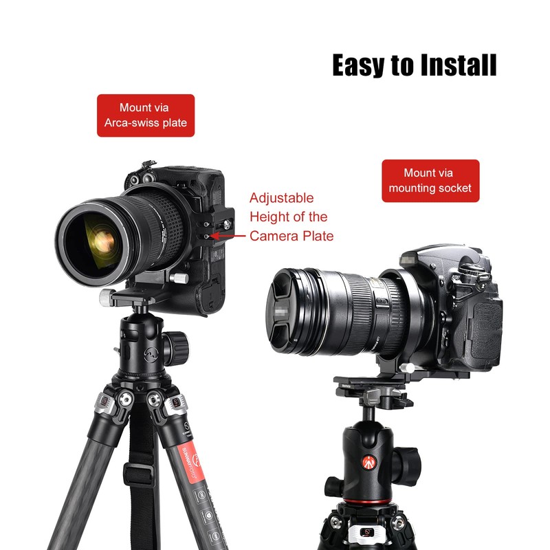SUNWAYFOTO LS-75 75 mm Universal Swivel Cuff for DLSR Cameras,