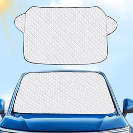 Sun Protection Car Windscreen 150 x 93 cm Sun Protection Foldable Windscreen for Windscreen Cover Sun Protection Car for Most Cars Blocks UV Heat Protection