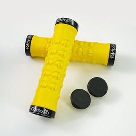 Chooee Bicycle Grips,Lock on Mountain Bike Grips For MTB, Bike Handlebar Grips For BMX Yellow