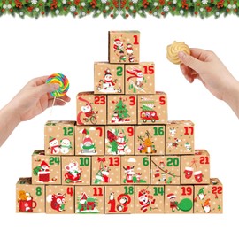 2024 Christmas Advent Countdown Calendar Box,Fillable Advent Calendar,Empty Advent Calendars to Fill,24 days Advent Calendar Paper Box,Empty Advent Calendar to Fill Yourself for DIY Xmas Decorations