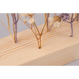 Rayher Wooden strip with 11 holes, FSC 100%, 22.5 x 4 x 2.4 cm, for dried flowers, 64523000