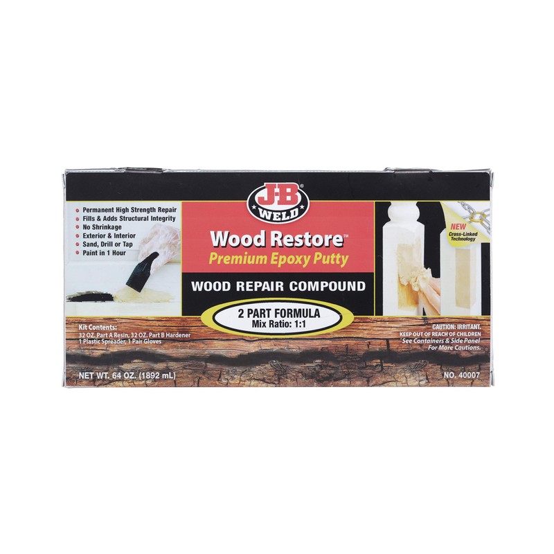 J-B Weld 40007 Wood Restore Premium Epoxy Putty Kit -