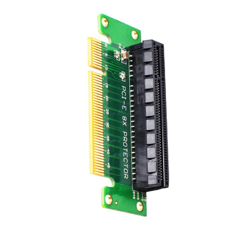 PCI-E 8X Protector Riser Card 90 Degree Male to Female