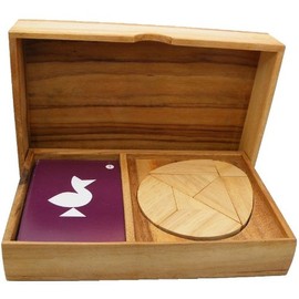Logic Egg Tangram Set with play Cards Wooden Puzzle Game