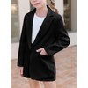 Girls 2 Piece Outfits Button Front Long Sleeve Blazer and
