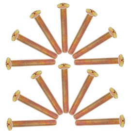 FUNOMOCYA 20pcs Screw Screw Accessories Bed Frame Chair Leg Mounting Bolts Furniture Hardware Crib Mounting Bolts Bed Frame Accessory Furniture Barrel Nuts Golden Cold Rolled Steel