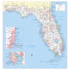 Cool Owl Maps Florida State Wall Map Poster Rolled (Laminated
