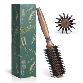LORSEX Round Brush for Detangling Straightening and Blow-Drying, Wild Boar Bristles, Round Hair Brush with Nylon Bristles for Styling Curls, Professional Styling Brush (Inner 23 mm / Outer 55 mm)