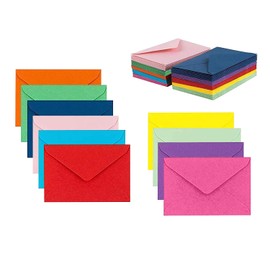 Sobres coloridos autosellables de 5 x 7 pulgadas, paquete a granel de colores surtidos para invitaciones, cumpleaños, graduación, baby shower, tarjeta de felicitación... (50)