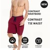 INSIGNIA Mens Twin Pack Pyjamas Cotton Lounge Shorts Bottoms (Wine