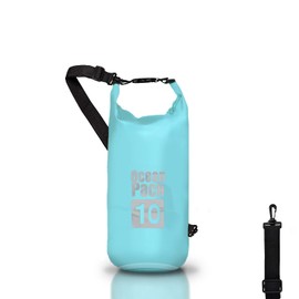 Dry Bag Waterproof Bag Sea 5L 10L 20L Waterproof Bag with Adjustable Shoulder Strap Waterproof Dry Bag/Sack Kayaking Boat Trip Canoe Fishing Rafting/Snowboarding, lightblue, Dry Bag