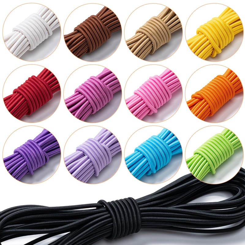 Aegero Elastic Bungee Cord, 1/8" x 50' Heavy Duty Bungie