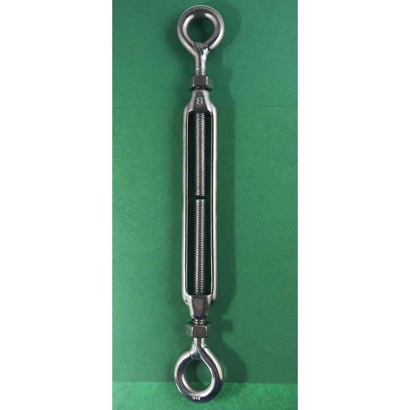 Stainless Steel (316) M8 (5/16") 8mm Turnbuckle Eye and Eye