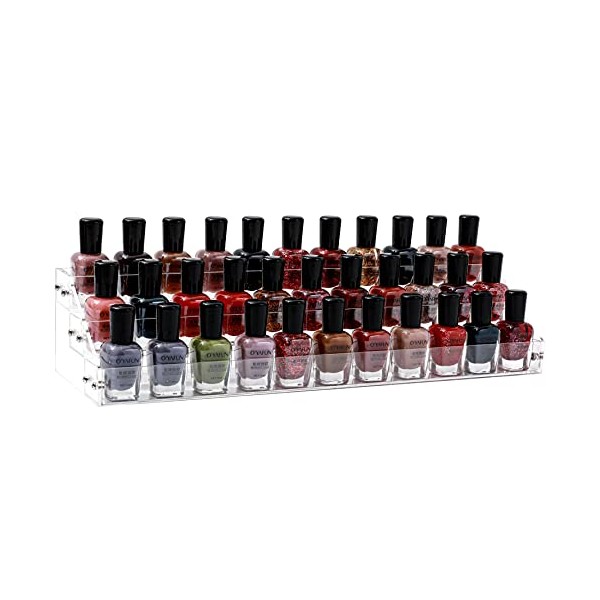 Cq acrylic 3 Layers Nail Polish Organizers And Storage,Clear Nail