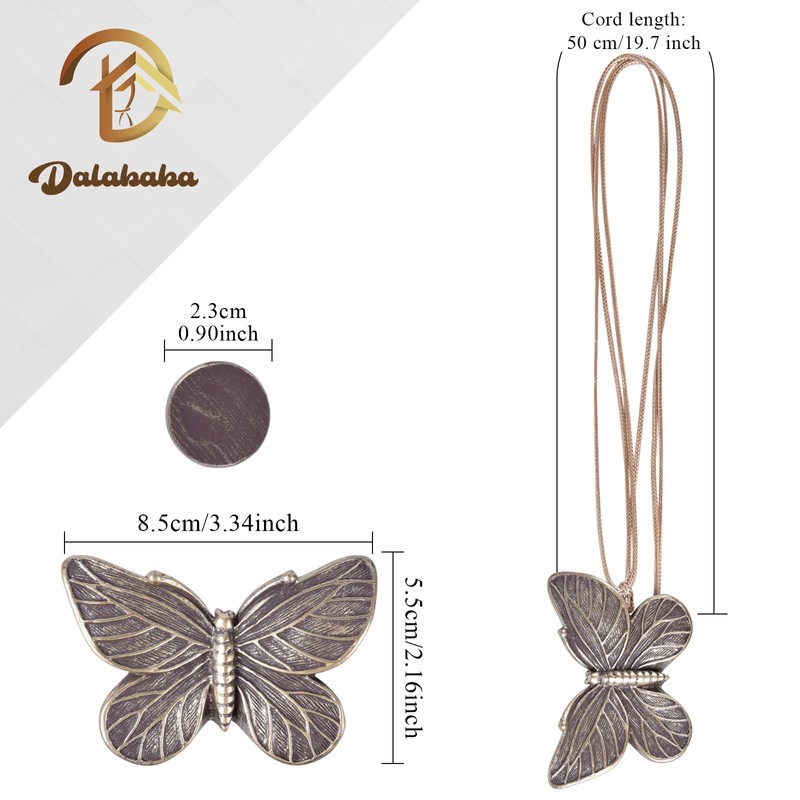 Dalababa Magnetic Curtain Tiebacks, 1 Pair Resin Drapery Holdbacks, Retro