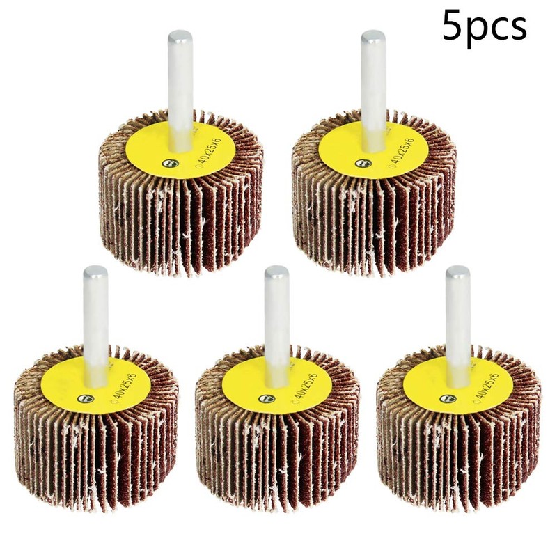 5pcs Flap Wheels 80 Grits Abrasive Wheel 40mm Sanding Wheel