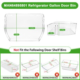 MAN64895801 Door Bin for Refrigerator LRFLC2706S, LF30S8210S, etc