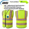 Ekkosafety Reflective Mesh Safety Vest for Men Women with 5