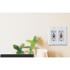 Faith White 2-Gang Two-Device Wall Plate (6-pack) | Double Light
