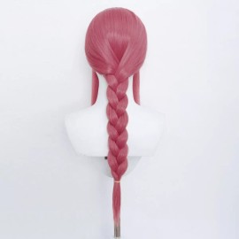 Lucky Day Peluca Makima Chainsaw Man Rosa Trenzada Con Flequillo