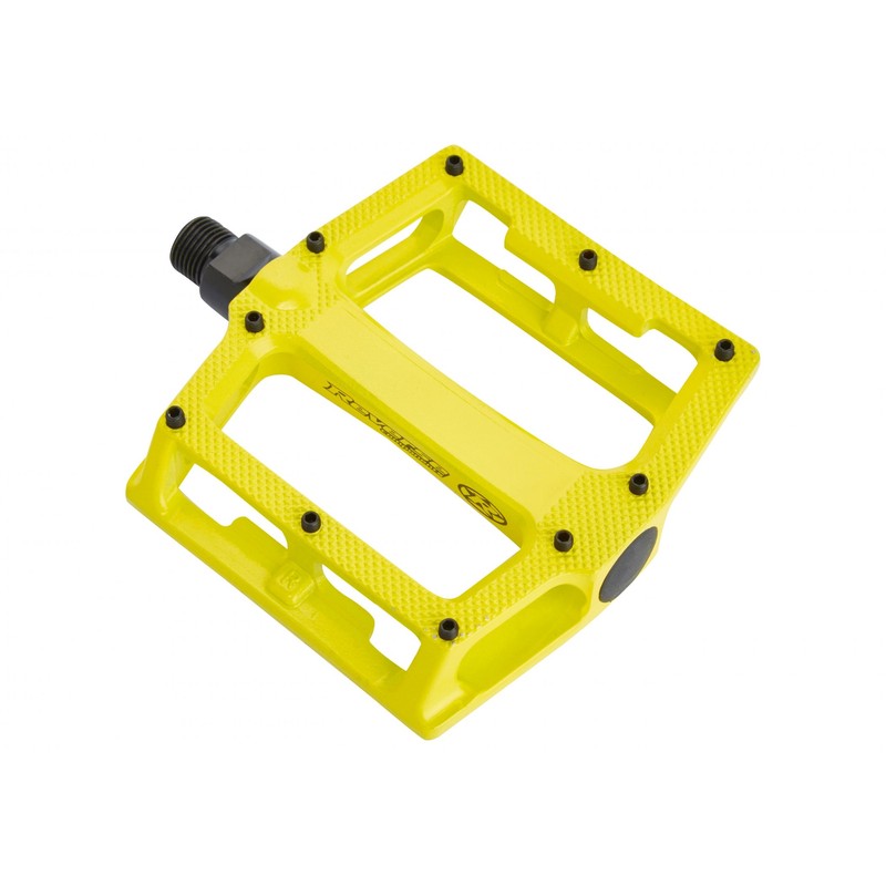 Reverse Super Shape 3D Flat Fahrrad Pedal gelb