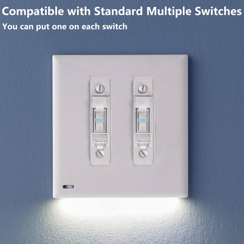 4 Pack Light Switch Cover Guard,Light Switch Lock With Glow