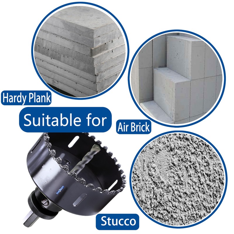 PLG2SUPT 3 inch Carbide Grit Hole Saw Cutter for Hardy