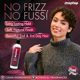 8oz, MopTop Salon Anti-Frizz Medium Hold Gel for Curly & Kinky-Coily Thick, Natural hair made w/Aloe, Sea Botanicals & Honey reduces Frizz, increases Manageability & Enhances Curls.