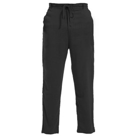 AITFINEISM Men's Casual Cotton Linen Pants Straight Fit Drawstring Pant with Back Elastic Waistband (38, Black)