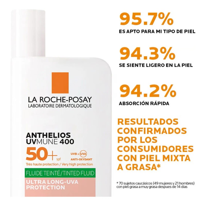 La Roche-Posay Anthelios Uv Mune 400 con color FPS50 50mL