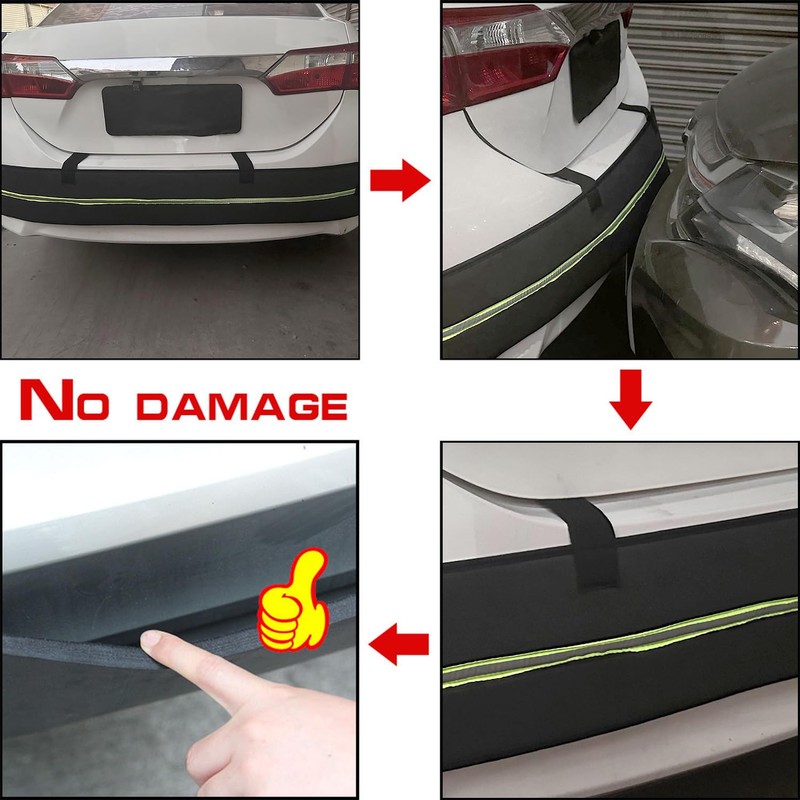 Rear Bumper Guards for Cars, Car Bumper Protector with Long