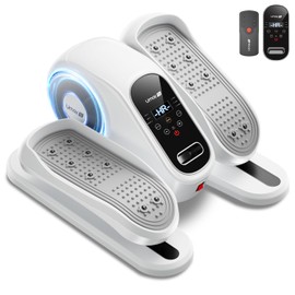 Under Desk Elliptical Machine, Ellipse Leg Exerciser for Seniors, Quiet & Portable Electric Seated Eclipse Exercise Training Machine with Remote, 12 Speeds & Mute Function, Manual & Auto Mode (White)