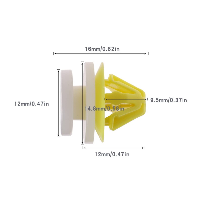 EMSea 50PCS Car Door Panel Moulding Clips Retainers Plastic Trim