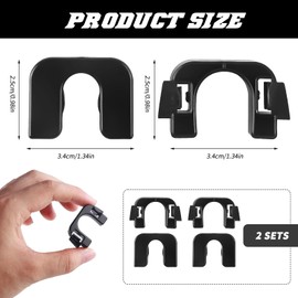 2 Sets of Parcel Shelf Clip Compatible with Ford Fiesta Mk7 Mk8 Boot Cover Holder for Focus B-Max C-Max Parcel Shelf Clip High Quality Material, Easy to Install and Stable (Black)