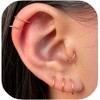 6mm Cartilage Helix Tragus Nose Small Gold Huggie Hoop Earrings