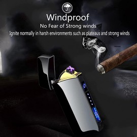 Arc Lighter, Smart Electric Lighter, USB Rechargeable Lighter Windproof Flameless Lighter Lightweight Plasma Lighter for Fire,BBQs,Fireworks,Candle,Camping - Outdoors Indoors (T3 Black Dragon)