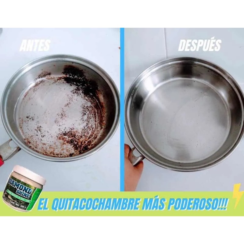 Crema Limpiadora Diamond Shine Quita Sarro Manchas en Vidrios 1kg