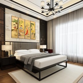 4Packs/Set Wall Scroll Hanging Painting for Room Decor Portrait Prints, Ancient Chinese Paintings Reproduction Replica Large Beauty,Tang Bohu