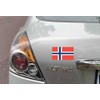 Norwegian Flag Car Magnet, Red White Blue, Vinyl, Weather Resistant,
