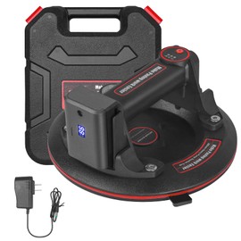 8" Electric Vacuum Suction Cups Lifter with Battery 3000mAh Max Load 600lbs Glass Suction Cups Auto Detect and Replenish Pressure for Transport Glass Tile Granite Windshield (1pack).