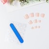 foreverLily 140 PCS French False Toenails, French Short Toenails 14