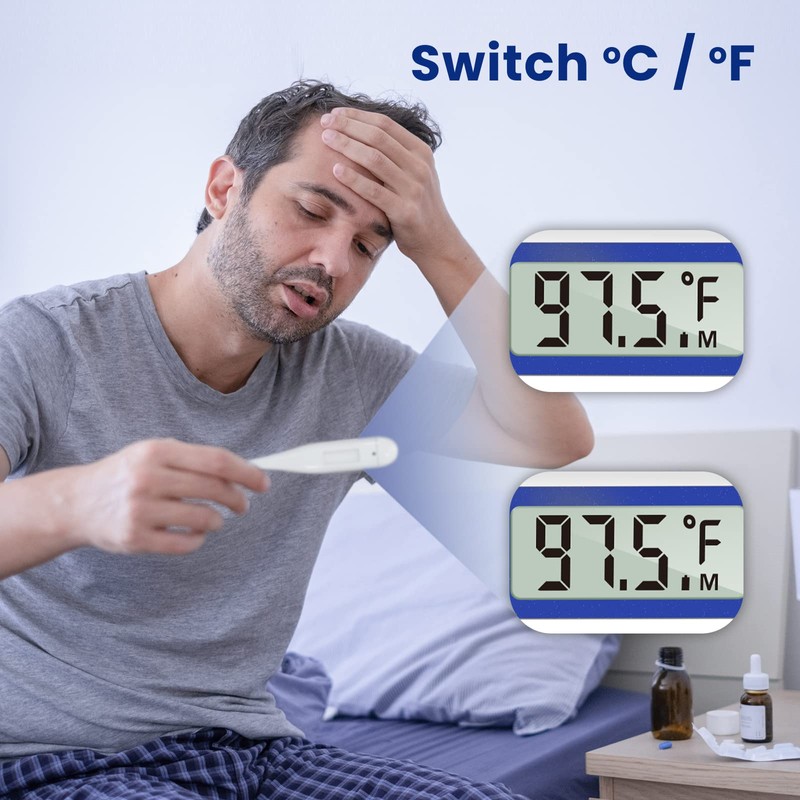 Femometer Thermometer for Adults and Kids, Digital Thermometer with Fever
