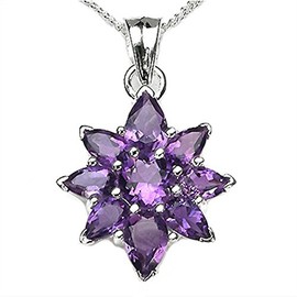 Schmuck-Art Schmidt Necklace/Chain with Large Star Charm 2.62 Carat