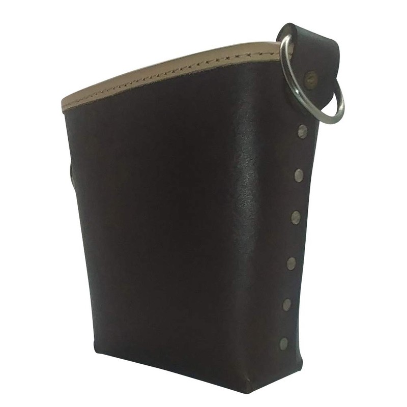 Leather Gold 3875-CHOC Bolt Bag with 2 Spud Wrench Holders,