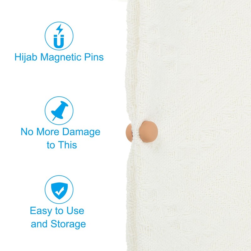 PATIKIL Hijab Magnetic Pins with Storage Bag, 1 Pair No-Snag