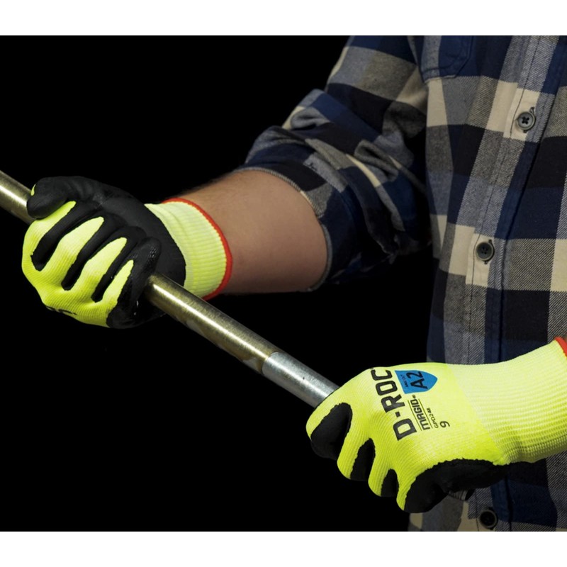 MAGID D-ROC ANSI A2 15-Gauge TriTek Palm Coated Work Gloves,