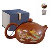 Color-Changing Yixing Clay Teapot，11Oz Chinese Dragon Phoenix Purple Clay Tea