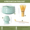 4Pcs Matcha Whisk Set， Matcha Set with Bamboo Matcha Whisk,