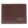 Big Skinny Men's Slimline Leather Bi-Fold Slim Wallet, Holds Up